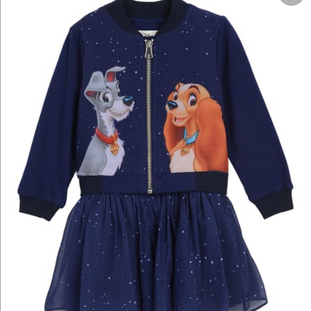 PIPPA AND JULIE LADY AND THE TRAMP BOMBER JACKET AND DRESS